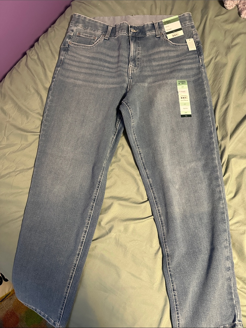 Terra & Sky Light Blue Straight Leg Jeans